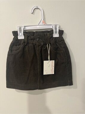 🧡 2 for $35 NWT Analogie Girls Evergreen Corduroy Skirt Paper Bag Waist Size 3T
